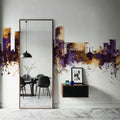 Darwin Australia Skyline Purple & Gold Mural Wallpaper - room preview 04