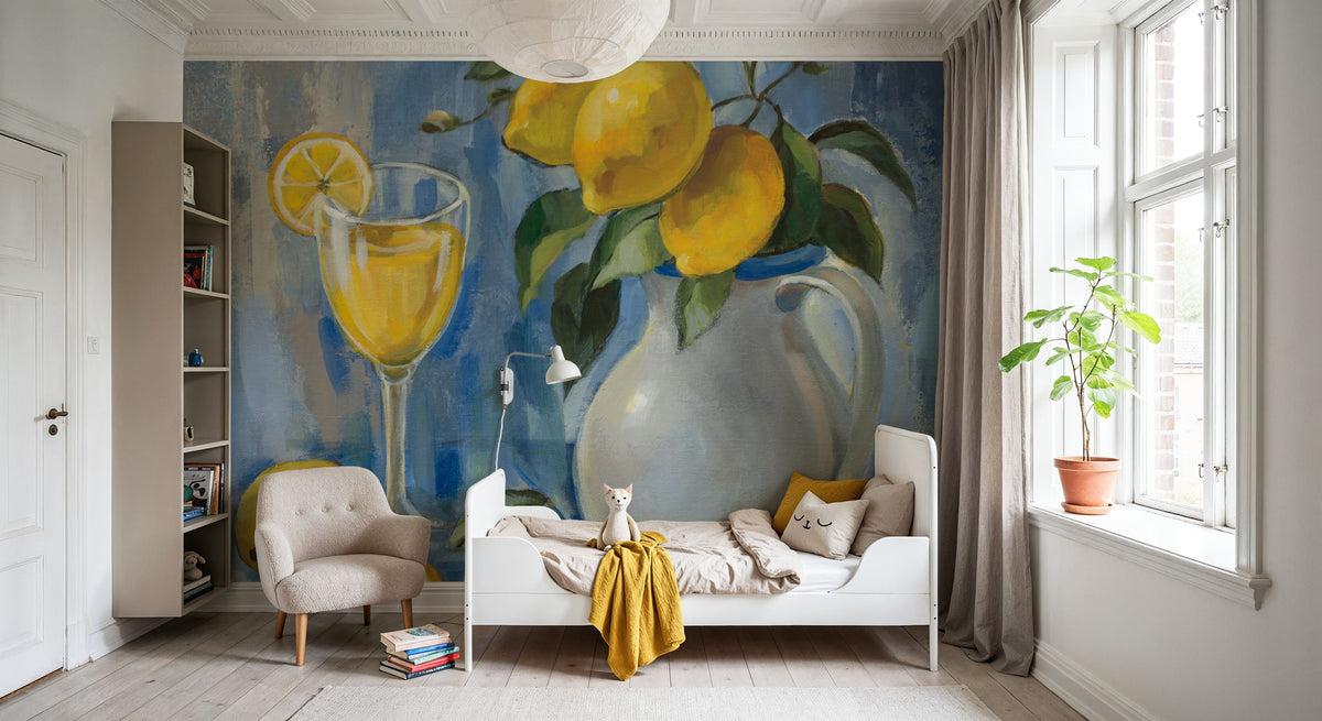 Lemons Still Life Mural Wallpaper - room preview 04