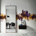 Toronto Canada Skyline Purple & Gold Mural Wallpaper - room preview 04