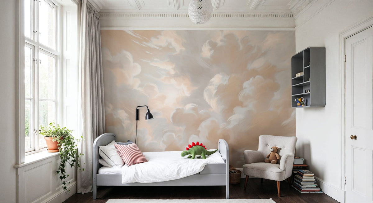 Clouding, Sepia Mural Wallpaper - room preview 04