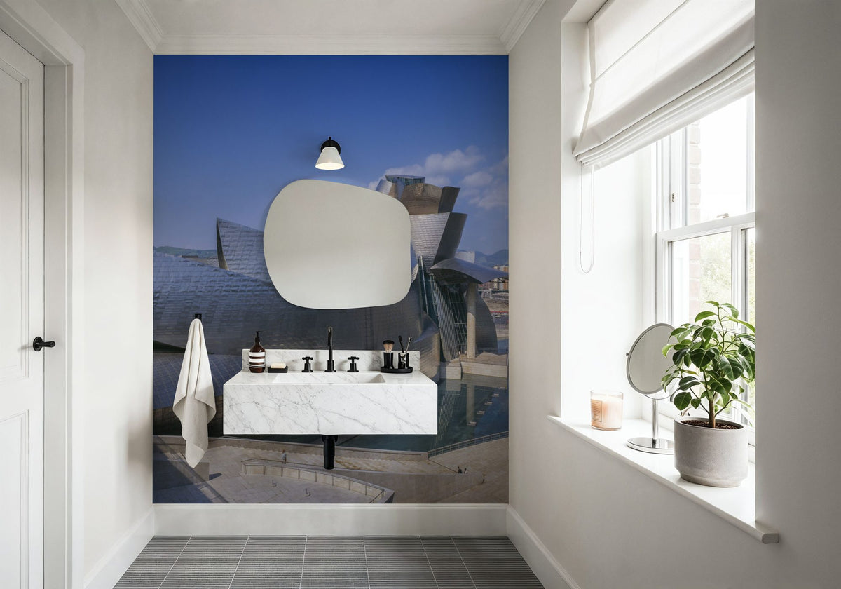Metallic Riverside Curve Mural Wallpaper - room preview 04