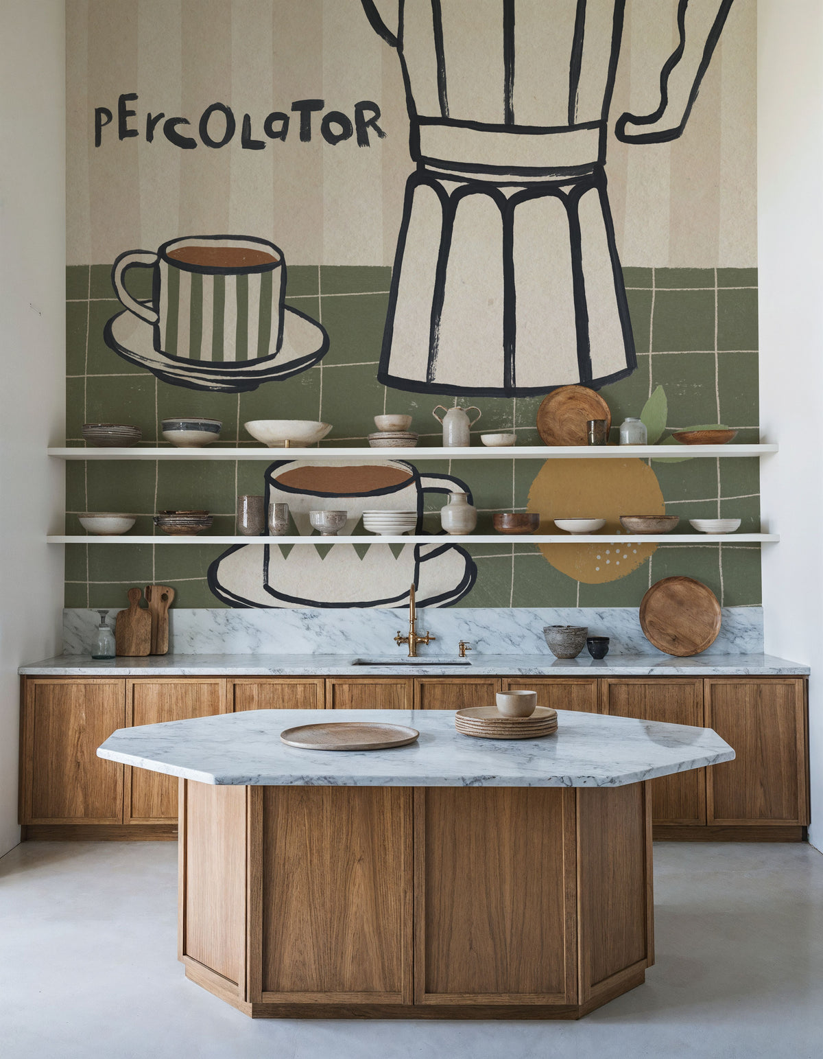 My Morning Coffee II Mural Wallpaper - room preview 04