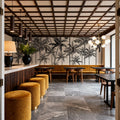 Playful Palms BW Mural Wallpaper - room preview 04