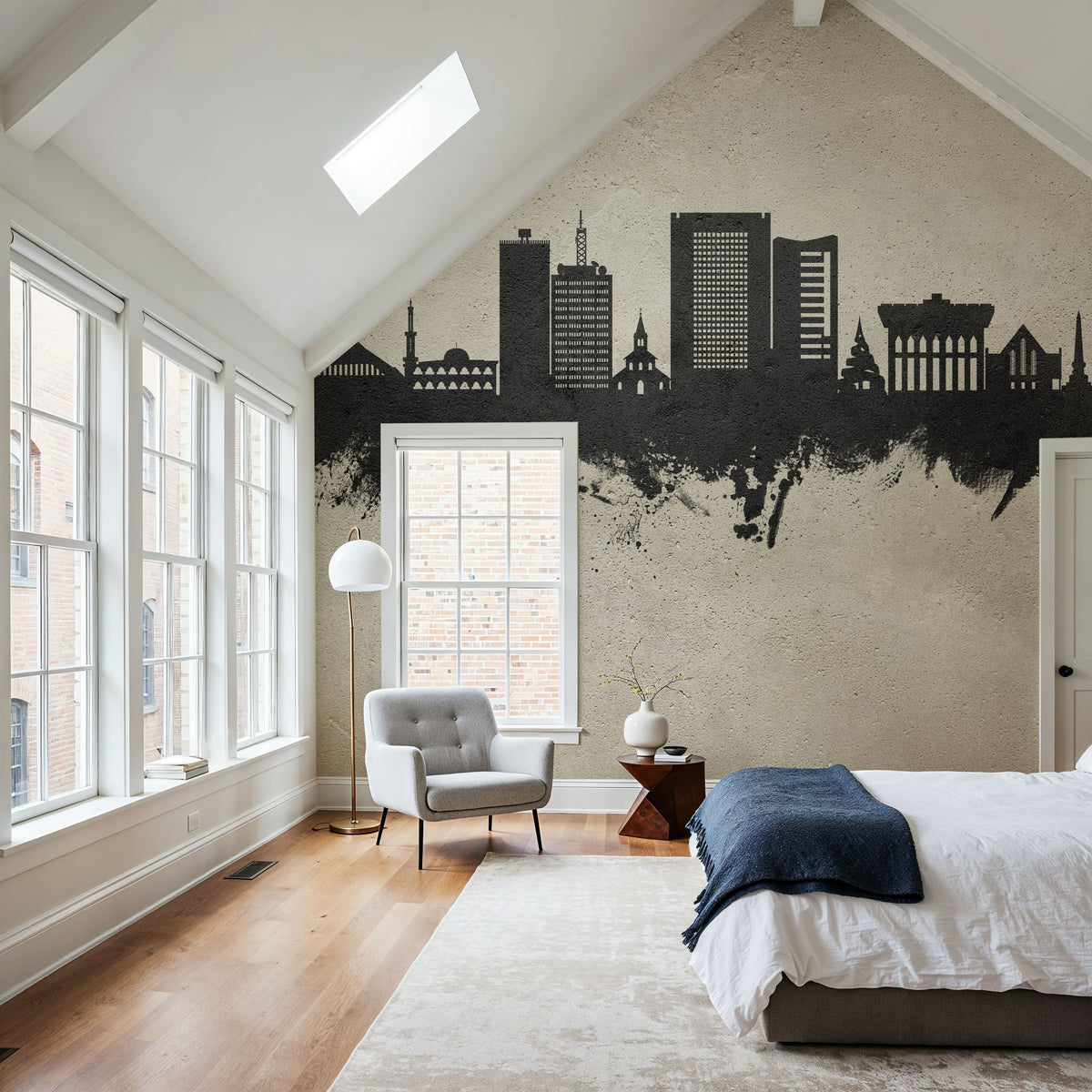 Yaoundé Cameroon Skyline Concrete Mural Wallpaper - room preview 04