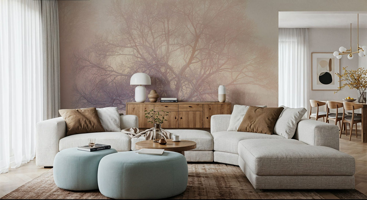 Winter Frost Tree Mural Wallpaper - room preview 04