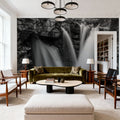 Johnston Creek Canyon BW Mural Wallpaper - room preview 04