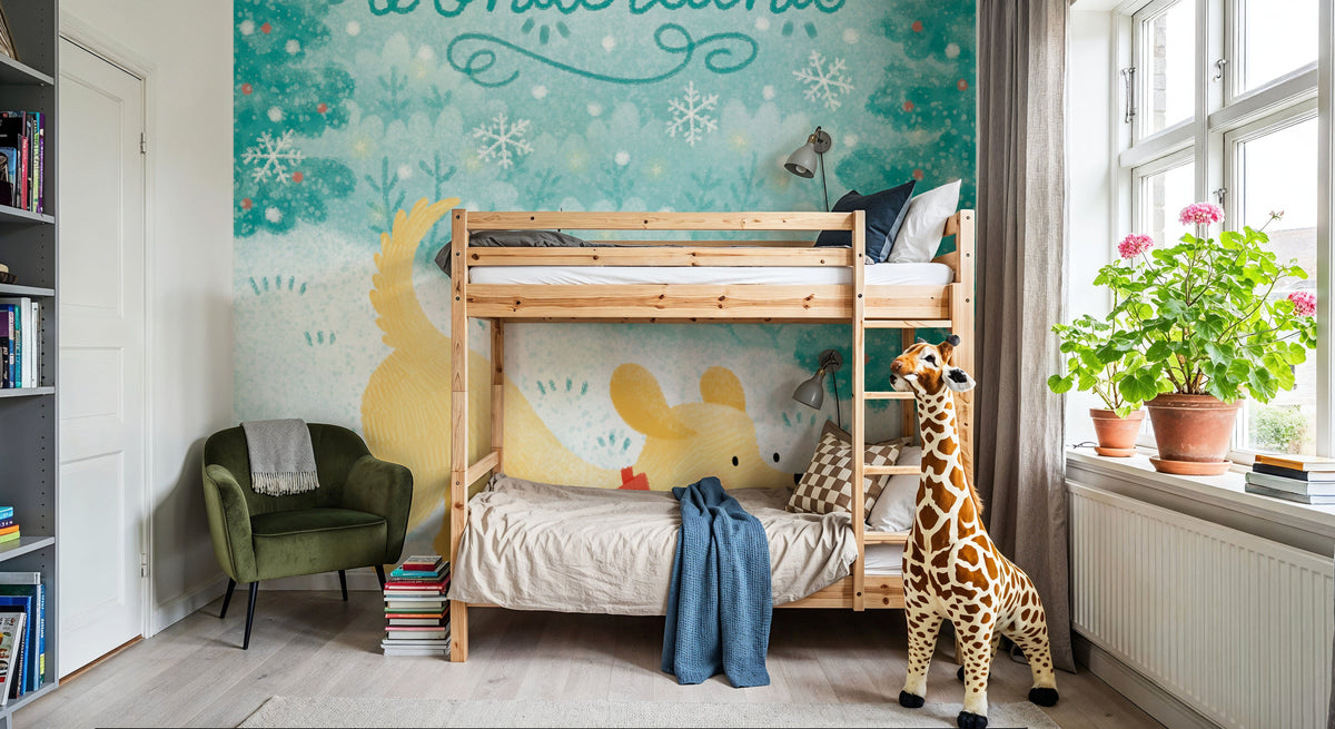 Festive Paws III Mural Wallpaper - room preview 04