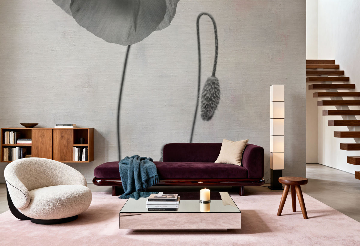 Wonderful Wildflowers I Neutral Mural Wallpaper - room preview 04