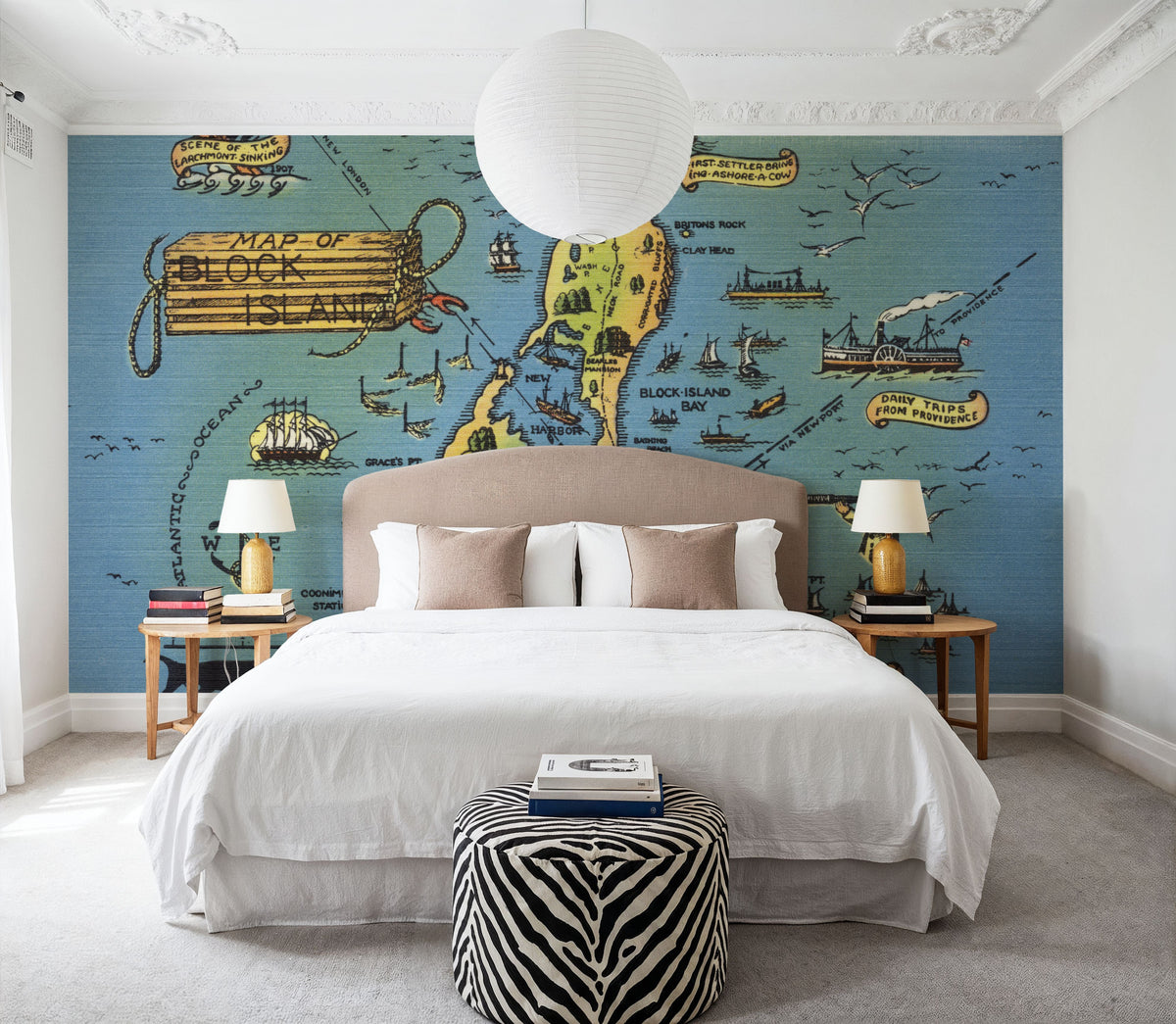 Greetings From Keys Map Mural Wallpaper - room preview 04