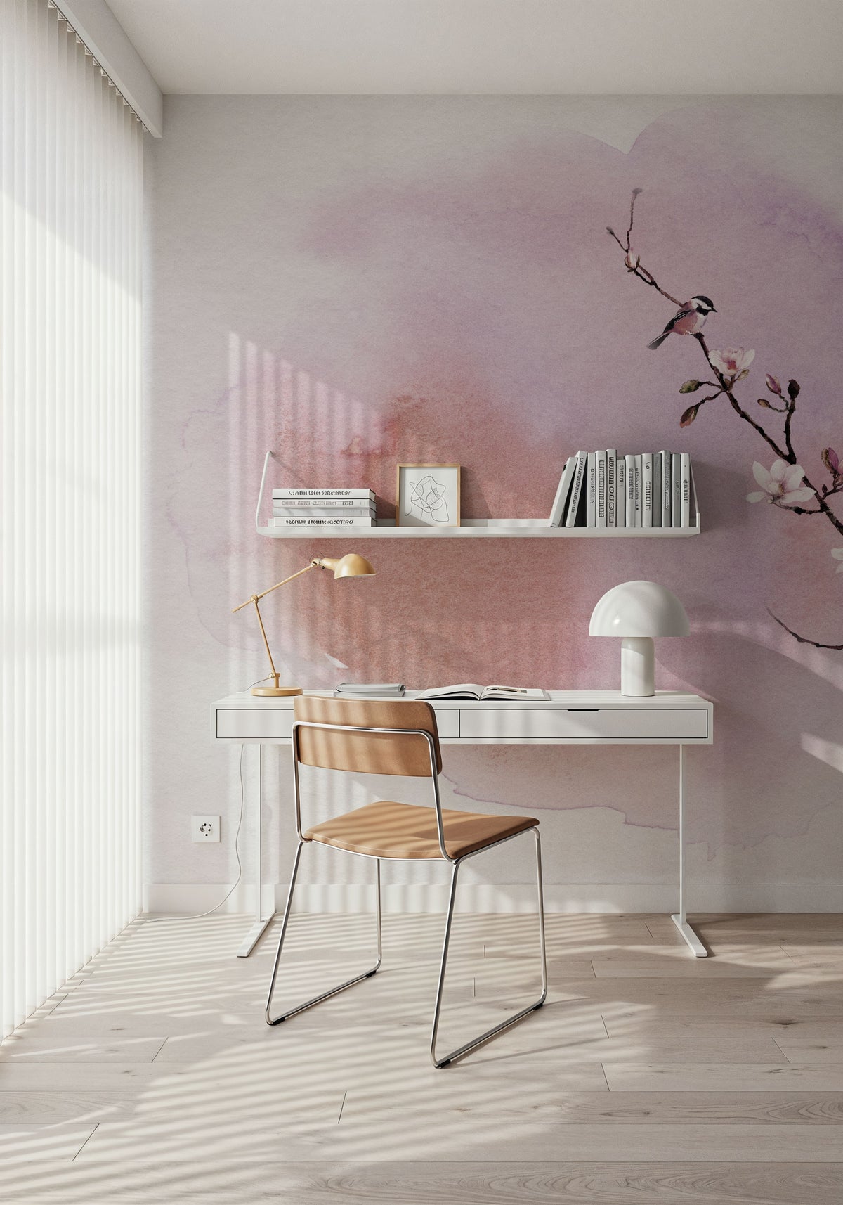 Magnolia & Birds Mural Wallpaper - Edition 3 - room preview 04