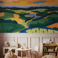 Sunset Over Rolling Hills Mural Wallpaper - room preview 04