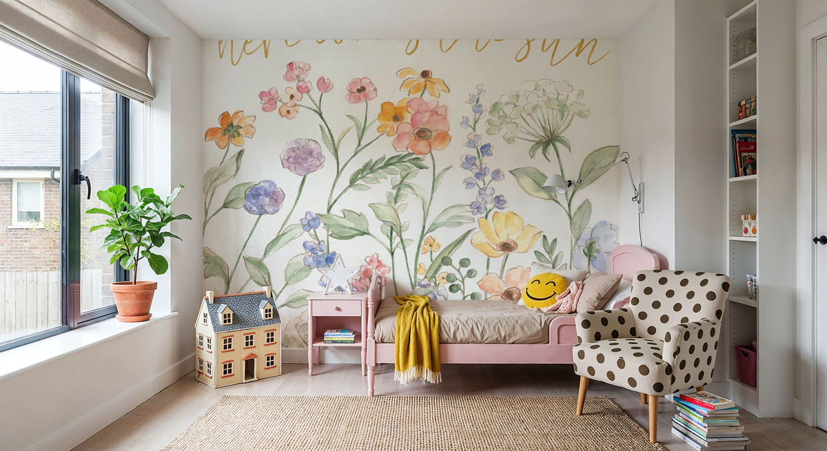 Wild Blooms II Mural Wallpaper - room preview 04