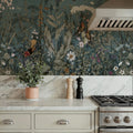 Meadow Finds Dusty Blue Mural Wallpaper - room preview 04