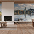 Stone Bridge Reflection Mural Wallpaper - room preview 04
