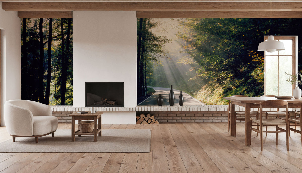 Forest Pathway Mural Wallpaper - room preview 04