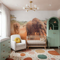 Elephant Race Mural Wallpaper - room preview 04
