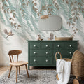 Willow & Birds, White Mural Wallpaper - room preview 04