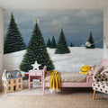 Deck the Halls Trees and Gifts Mural Wallpaper - room preview 04