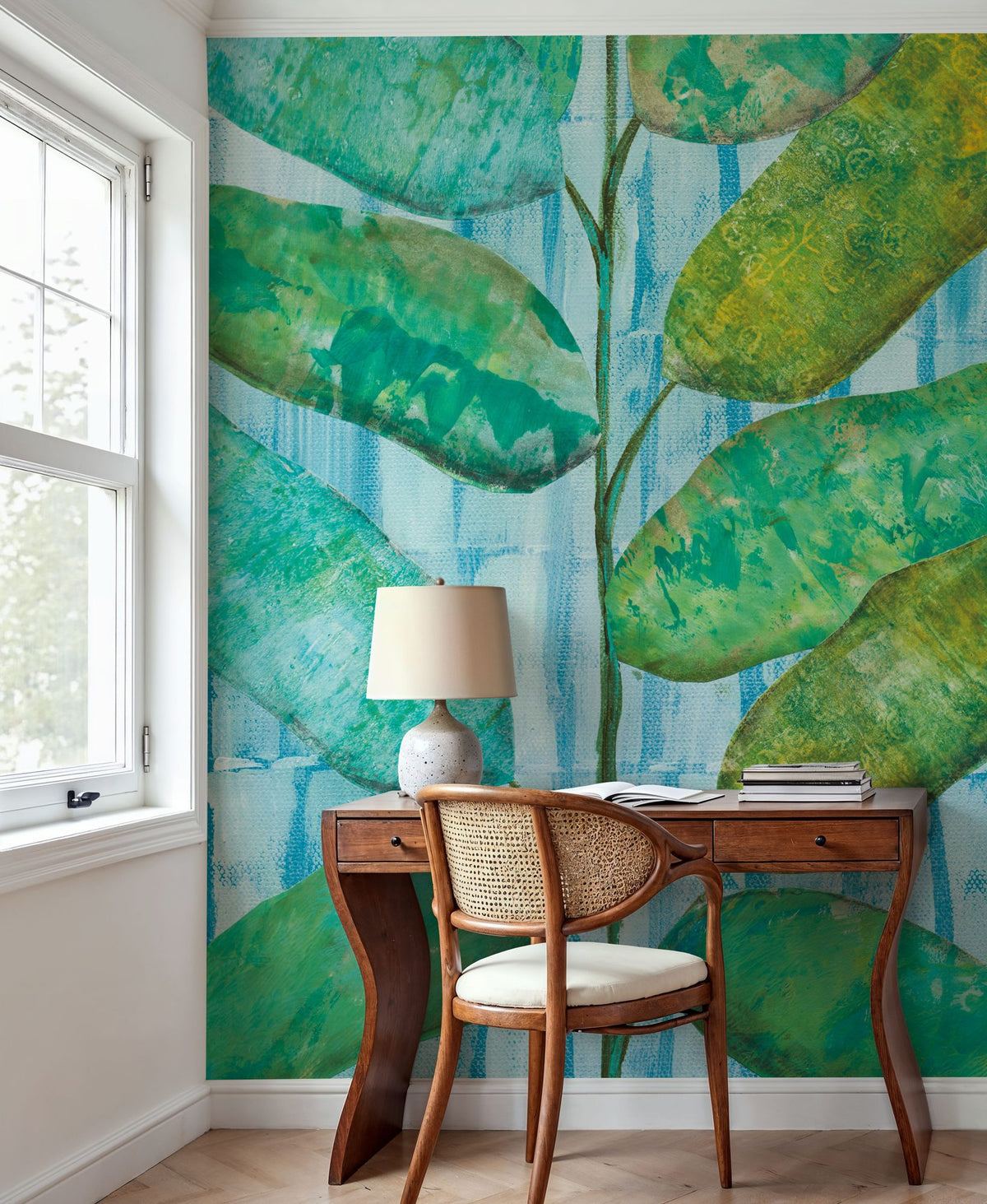 Lively Leaves Mural Wallpaper - room preview 04