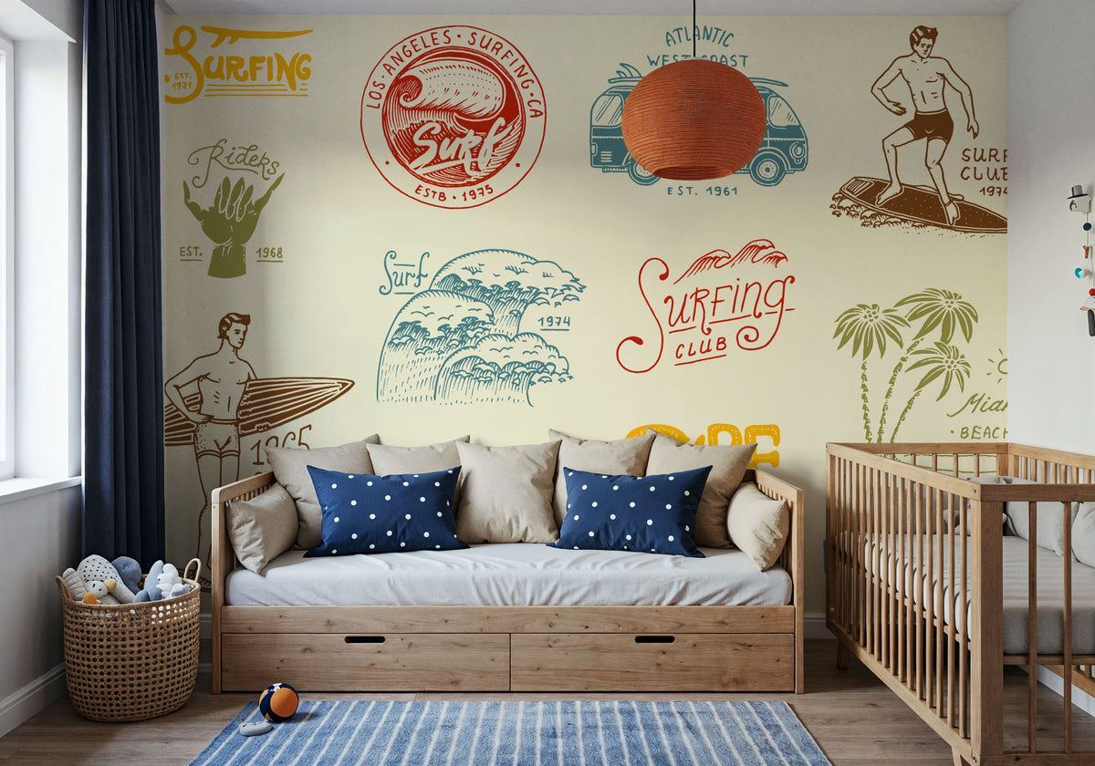 Surf Club Mural Wallpaper - room preview 04