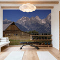 Mountain Homestead Blue Mural Wallpaper - room preview 04