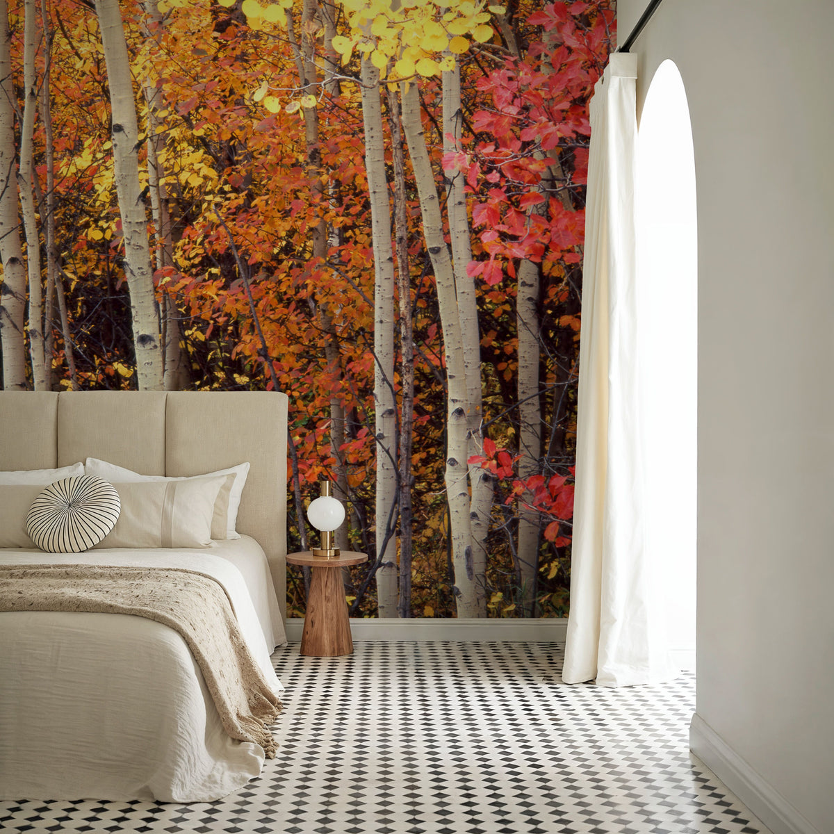 Autumn Aspen Grove Mural Wallpaper - room preview 04