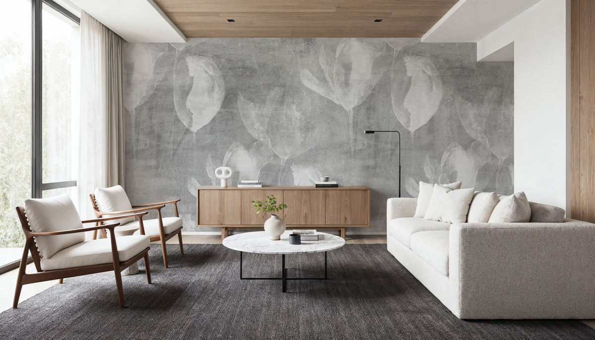 Ceramic Flowers Mural Wallpaper - room preview 04