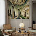 Vintage Treescape Essence in Art Deco Mural Wallpaper - room preview 04