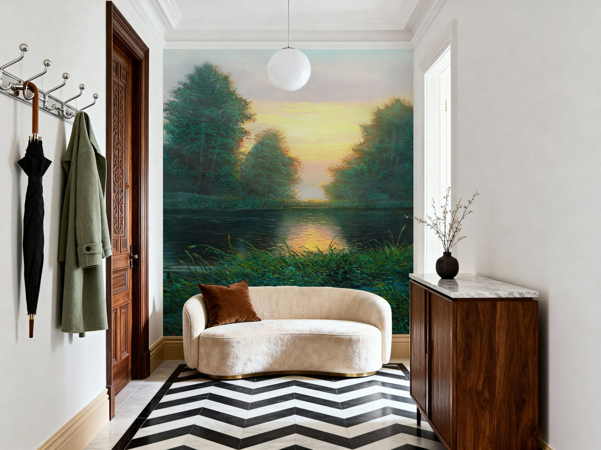 Riverside Twilight Mural Wallpaper - Edition 3 - room preview 04