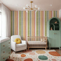 Time to Share Stripes Mural Wallpaper - room preview 04