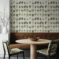 House Plant White Mural Wallpaper - room preview 04