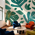 Monstera Cuttings, Green Mural Wallpaper - room preview 04