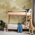 Intaglio Clouds, Butter Yellow Mural Wallpaper - room preview 04