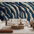 Blue Tiger Mural Wallpaper - room preview 04
