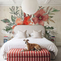Festive Blooms VII Mural Wallpaper - room preview 04
