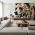 Grizzly Bear - Watercolor Predators Series Mural Wallpaper - room preview 04