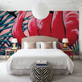 Tropical Paradise Flamingos Mural Wallpaper - room preview 04