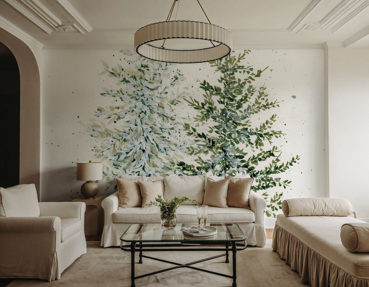 Winter Pine Mural Wallpaper - room preview 04