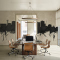 Lincoln Nebraska Skyline Concrete Mural Wallpaper - room preview 04