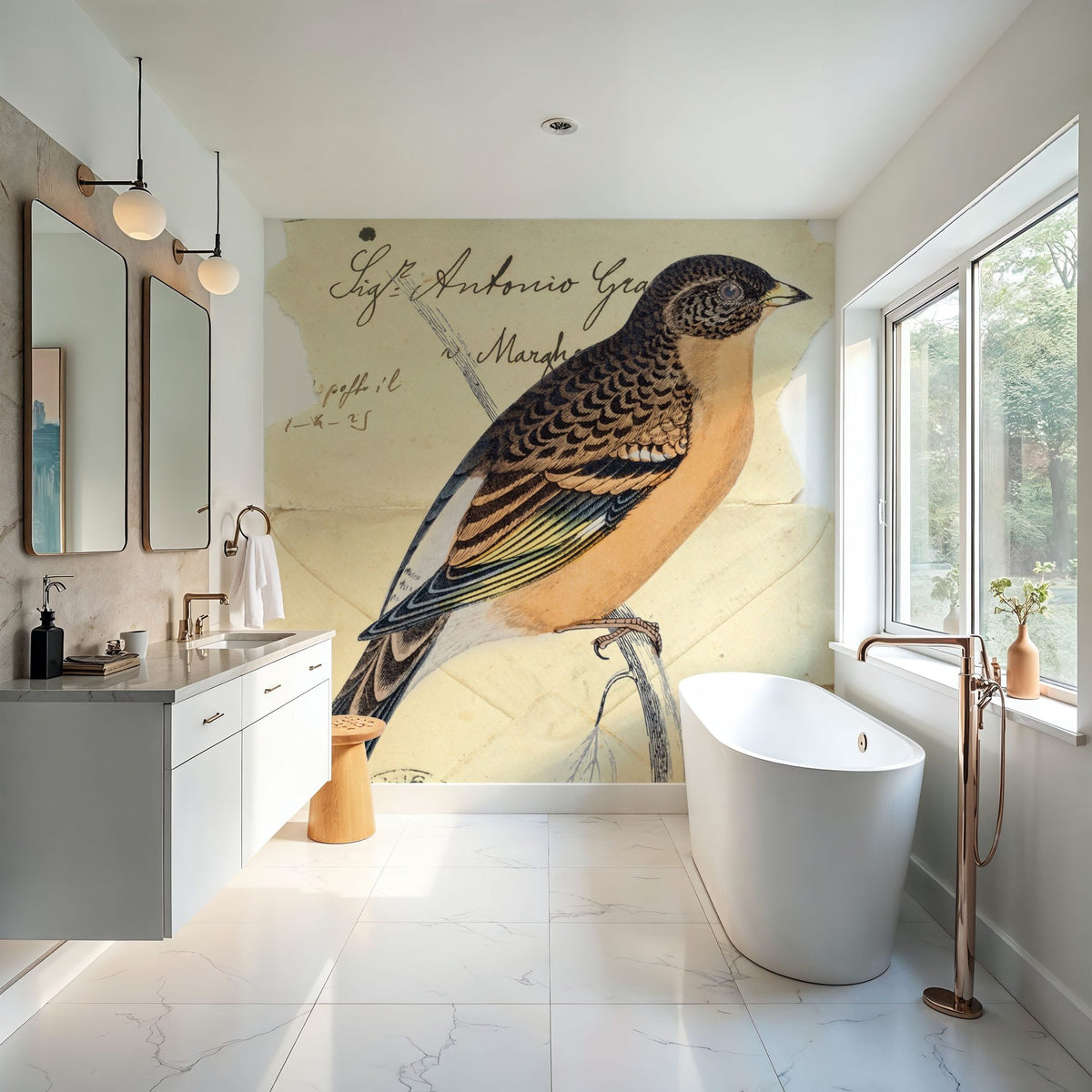 Mountain Finch Mural Wallpaper - room preview 04