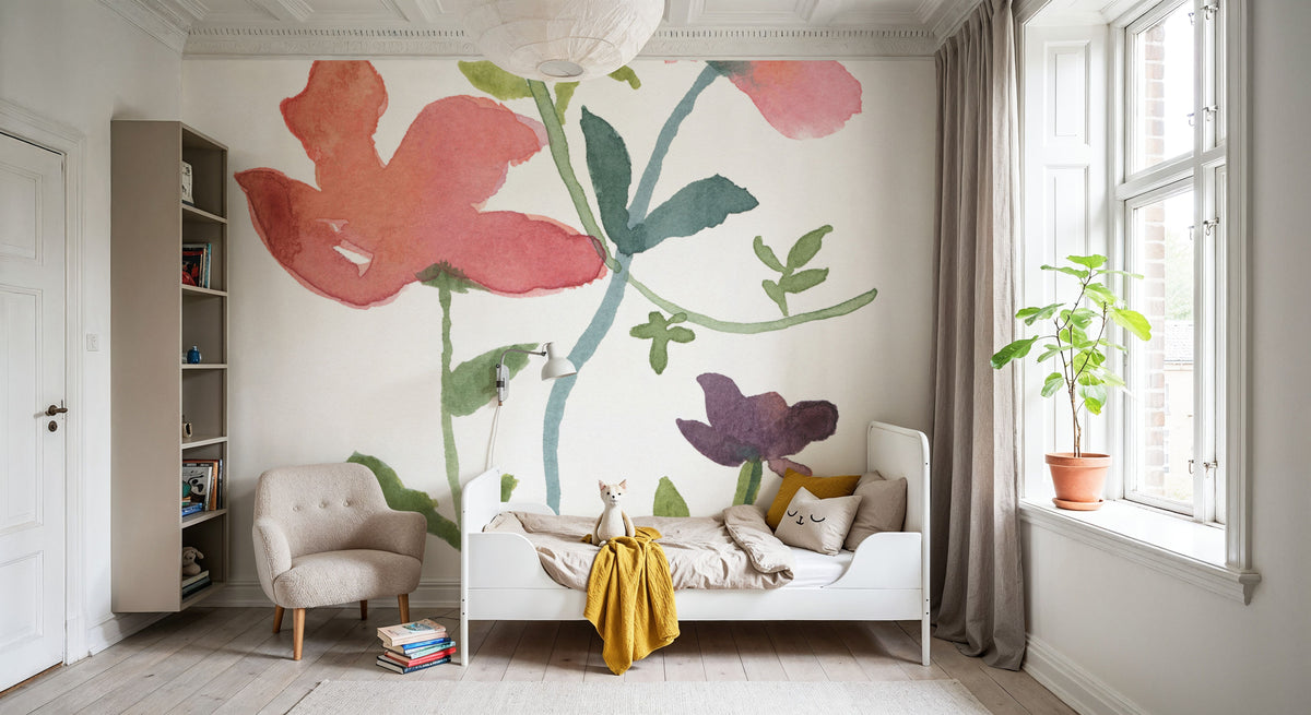 Pretty Blooms I Mural Wallpaper - room preview 04