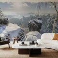 Swiss Winter Mural Wallpaper - room preview 04