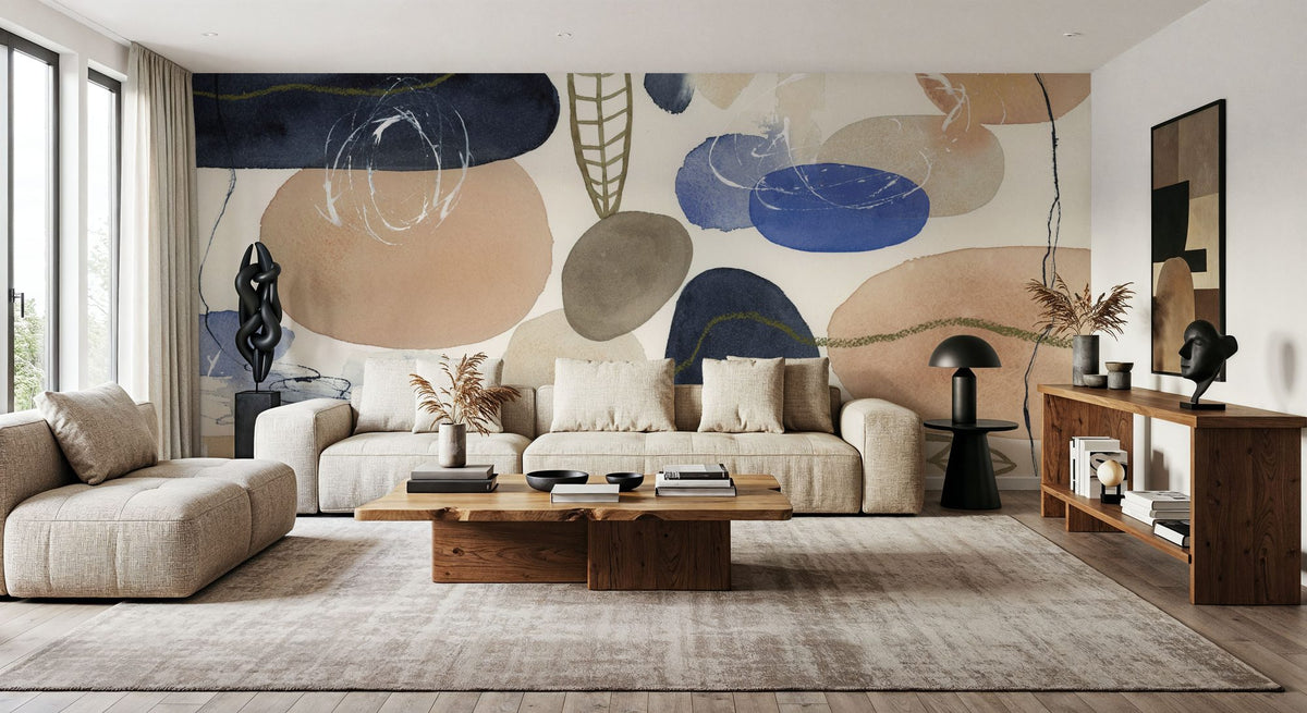 Leaves and Stones Mural Wallpaper - room preview 04