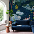Koi in the Garden Mural Wallpaper - room preview 04