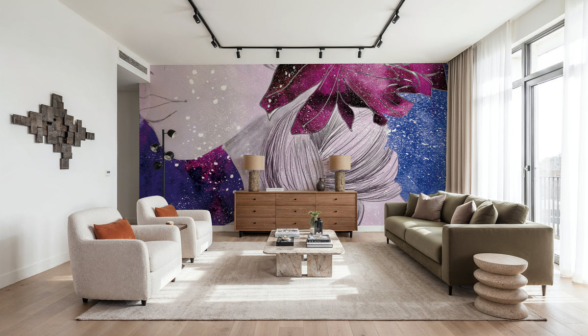 Mystical Woman I Mural Wallpaper - Purple Tone - room preview 04