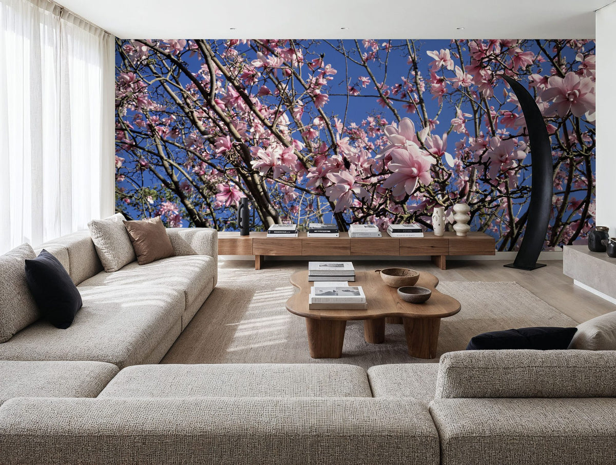 Blush Magnolia Sky Mural Wallpaper - room preview 04