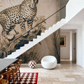 Cheetahs Exotic Jungle Monochrome Mural Wallpaper - room preview 04