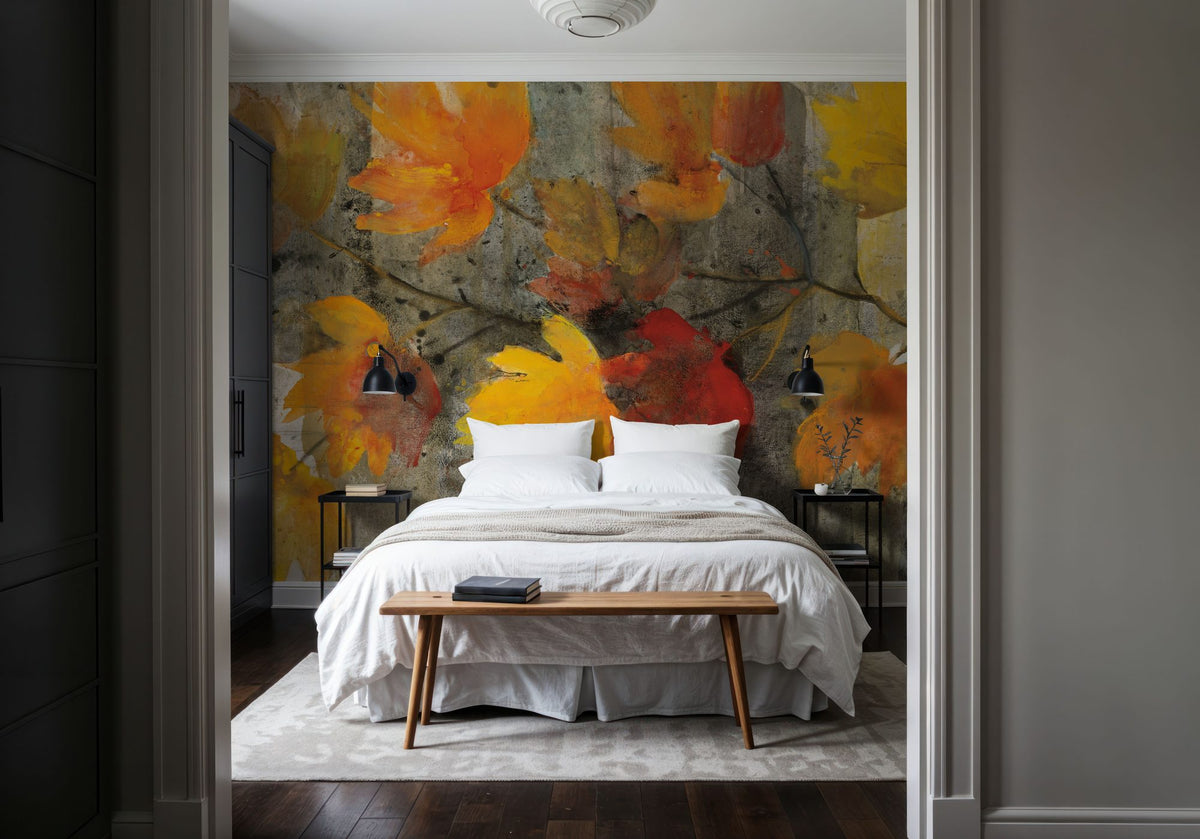 Autumn Rain Mural Wallpaper - room preview 04