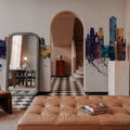 Rennes France Skyline Blue & Bronze Mural Wallpaper - room preview 04