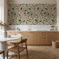 Winter Berries, Cream Mural Wallpaper - room preview 04
